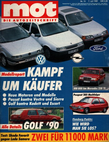 Zeitschrift mot auto 1989 - auto,